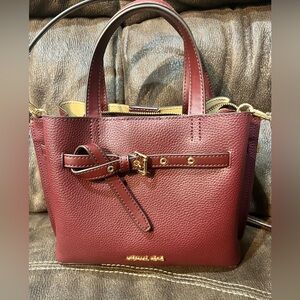 MICHAEL Michael Kors Burgundy Leather Emilia Bag